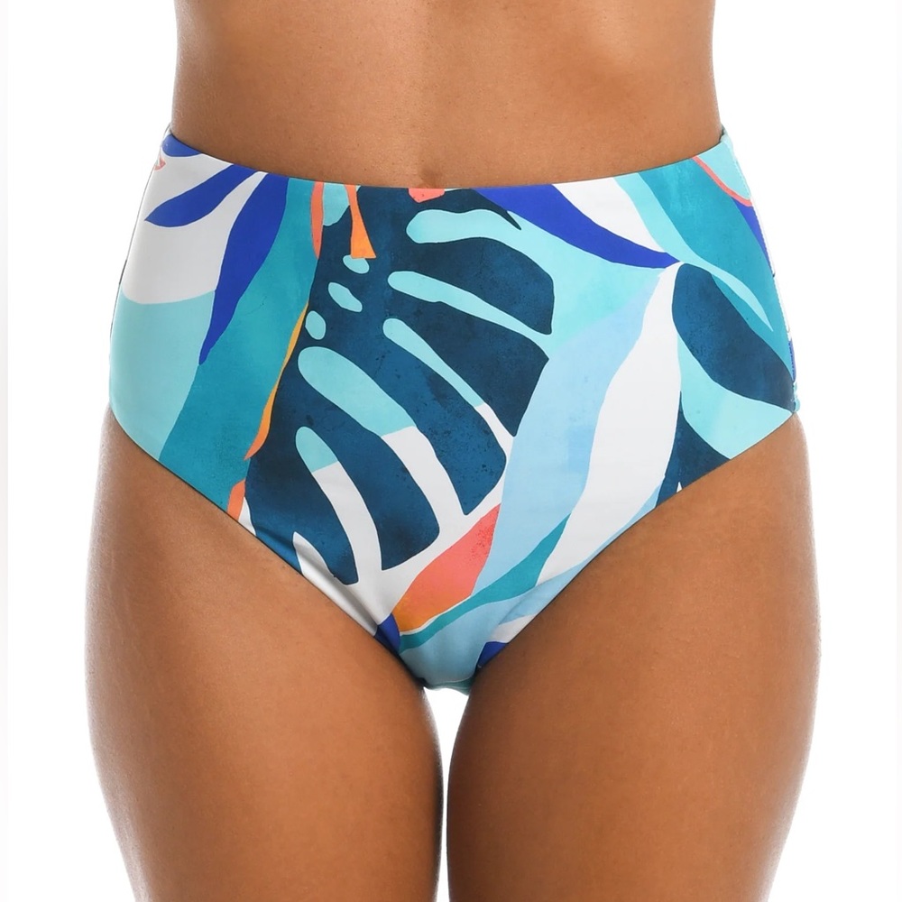 La Blanca Coastal Palms High Waist Bikini Bottom